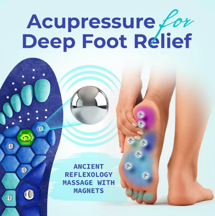 Sanya™ magnetic acupressure insoles