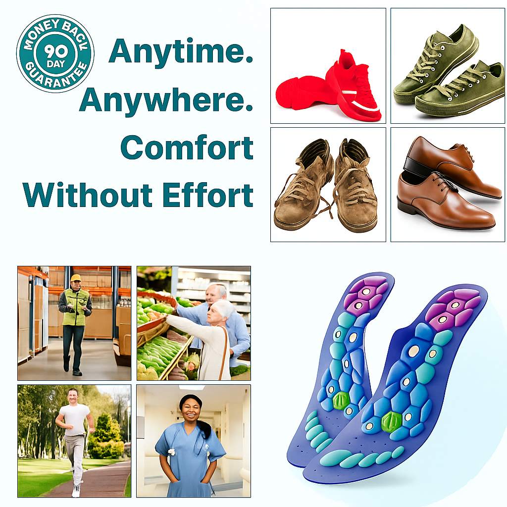 Sanya™ magnetic acupressure insoles