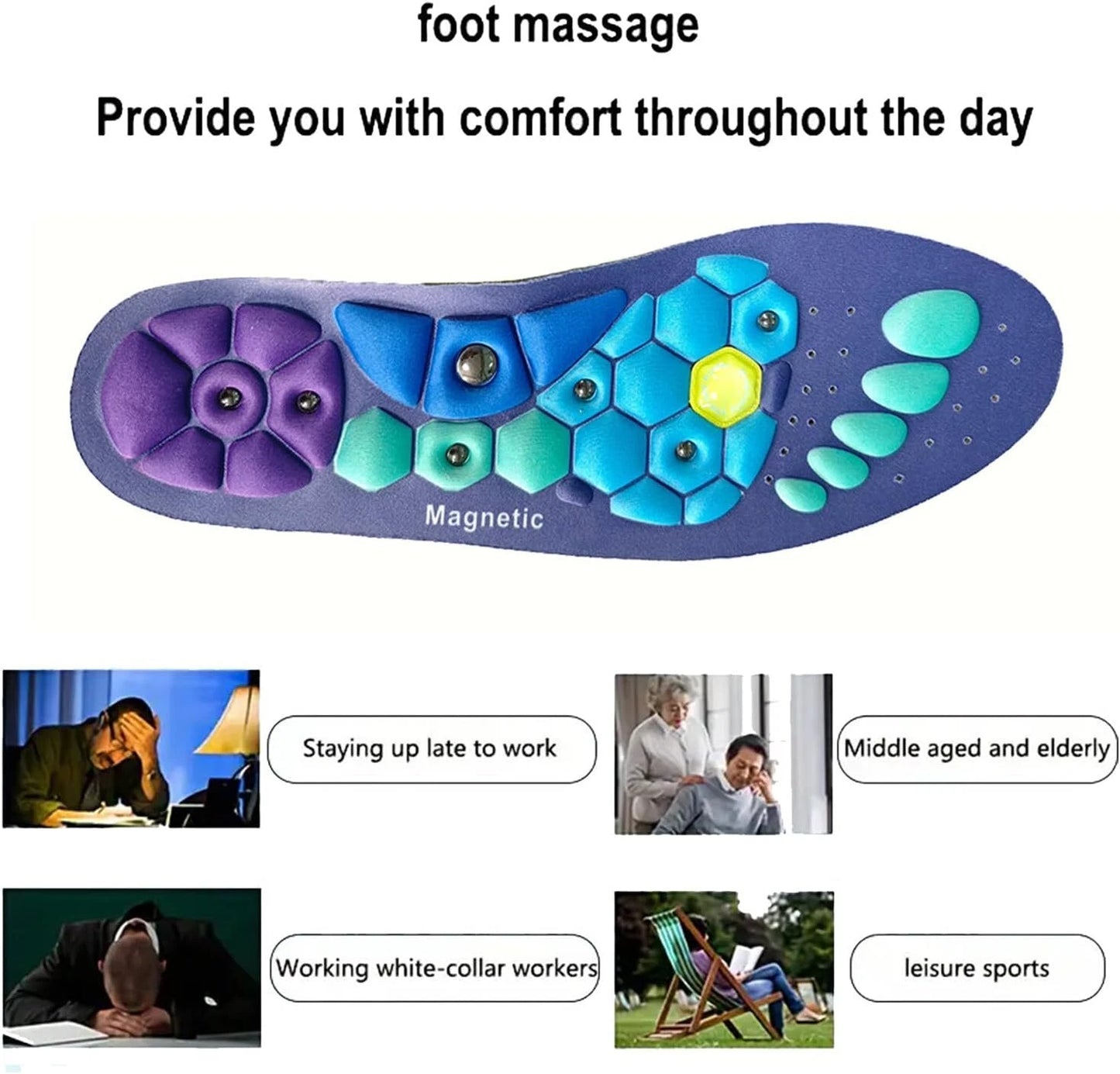 Sanya™ magnetic acupressure insoles