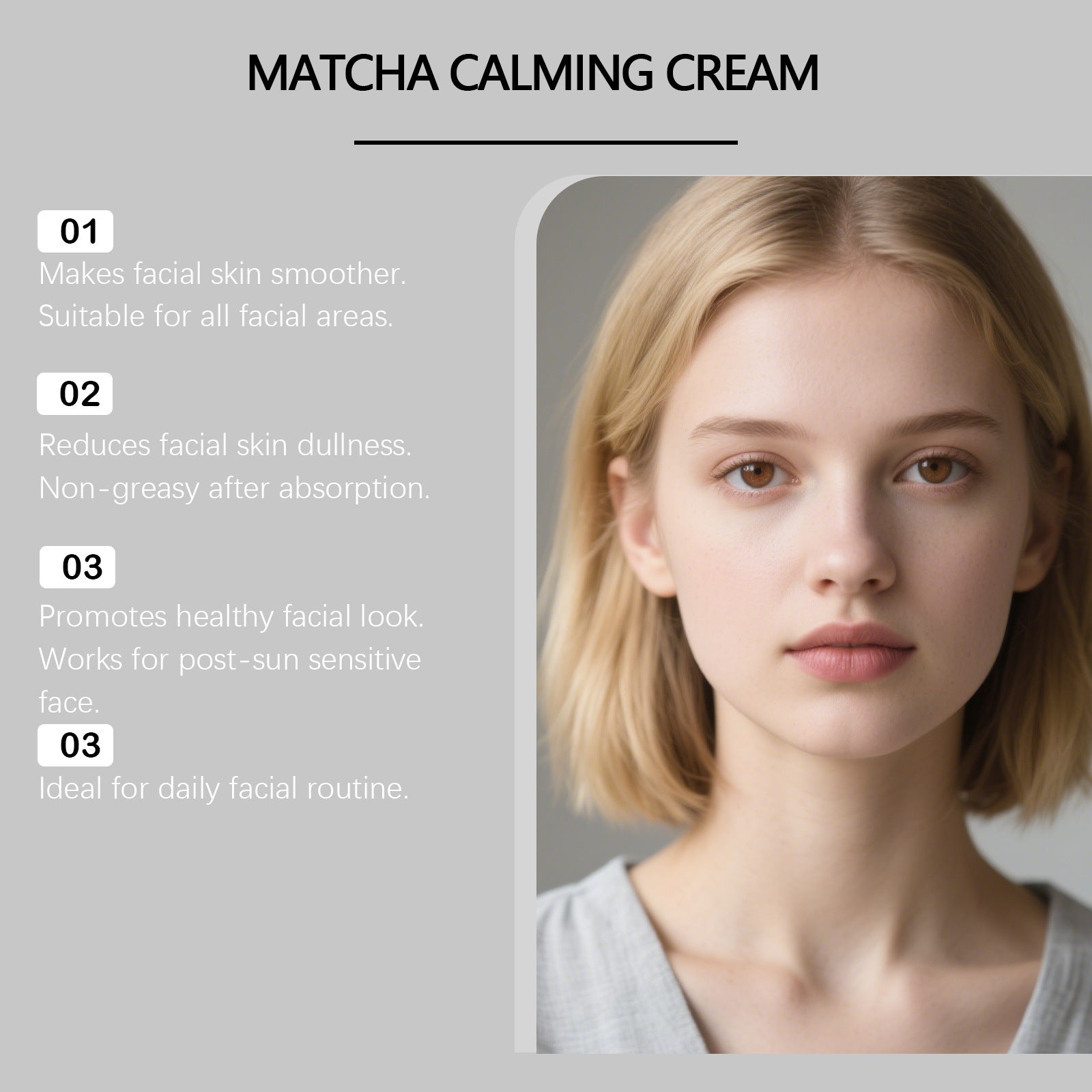 Matcha extract face cream